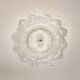 Large Italian Murano Glass Leaf Flush Mount Ceiling Light