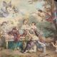 Watercolor painting XIXth Century antique decoration signed M.Censier