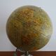 Terrestrial globe boiled cardboard J.Forest Girard Barrère & Thomas Ø 19.5 aluminum base