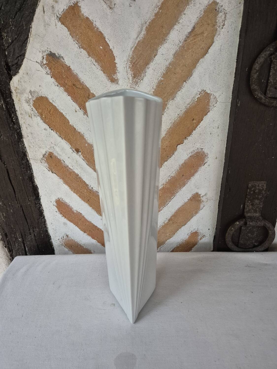 White designer vase