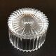 1960s pot with lid (fleur de sel..) ribbed transparent glass