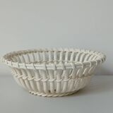 Corbeille tressée en faïence