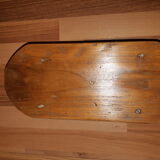 Low milking stool in waxed wood