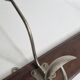 Wall coat rack, two double hooks, steel and wood, 50 cm
