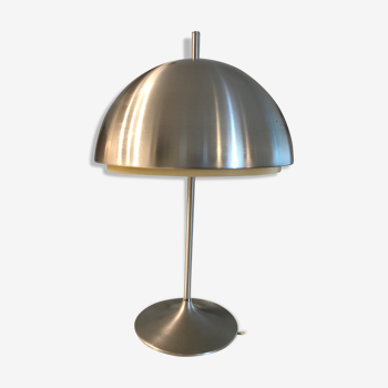 Lampe champignon vintage 1970 aluminium brossé