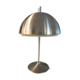 Vintage mushroom lamp 1970 brushed aluminium