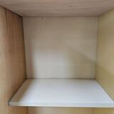 Mid-century 1960s mahogany showcase with glass top