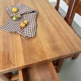 Set of table and 4 chairs, 60s mountain furniture