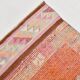 Soft Orange & Pink Star Pattern Handmade Wool Runner Rug, 99x338 Cm