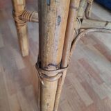 Vintage rattan high bar stool