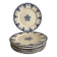 Flat ironstone plates "Rouen" Jules Vieillard Bordeaux