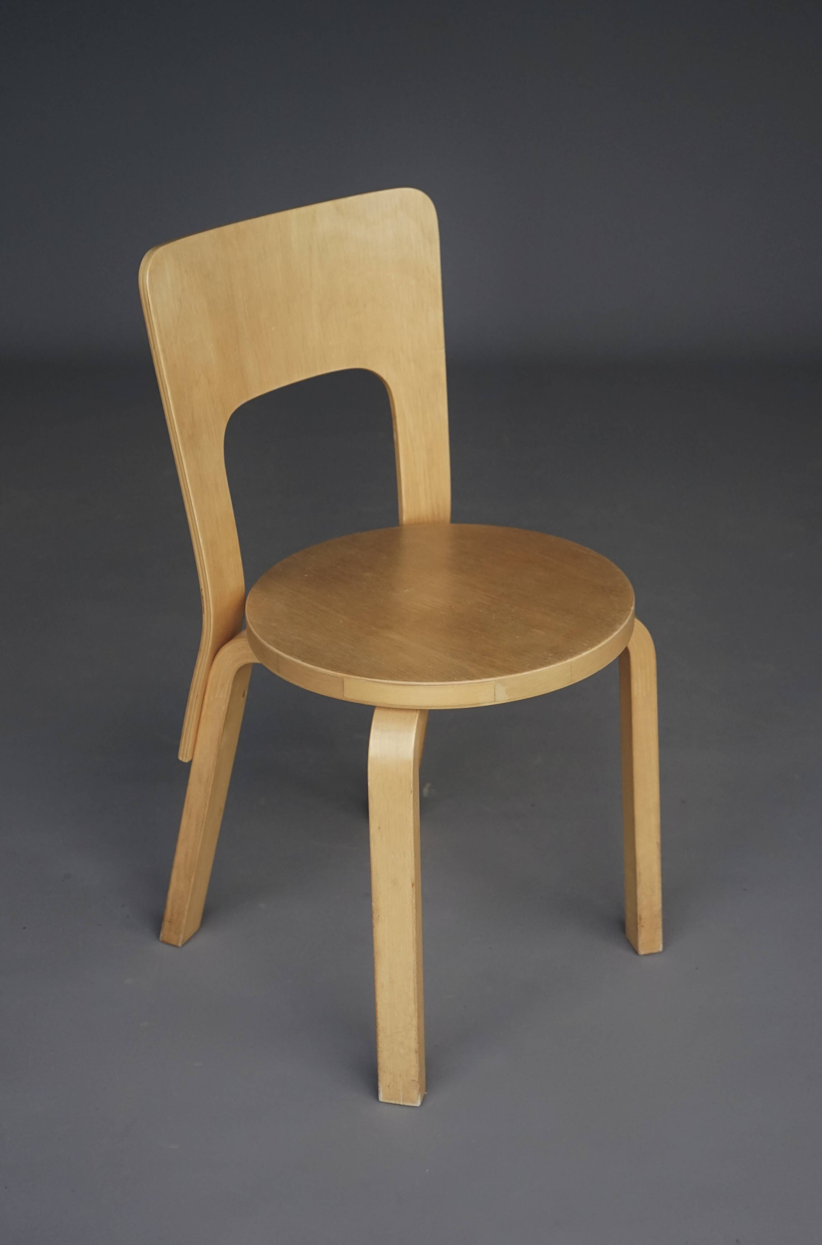 Model 66 chair by Alvar Aalto for Artek, 1980's