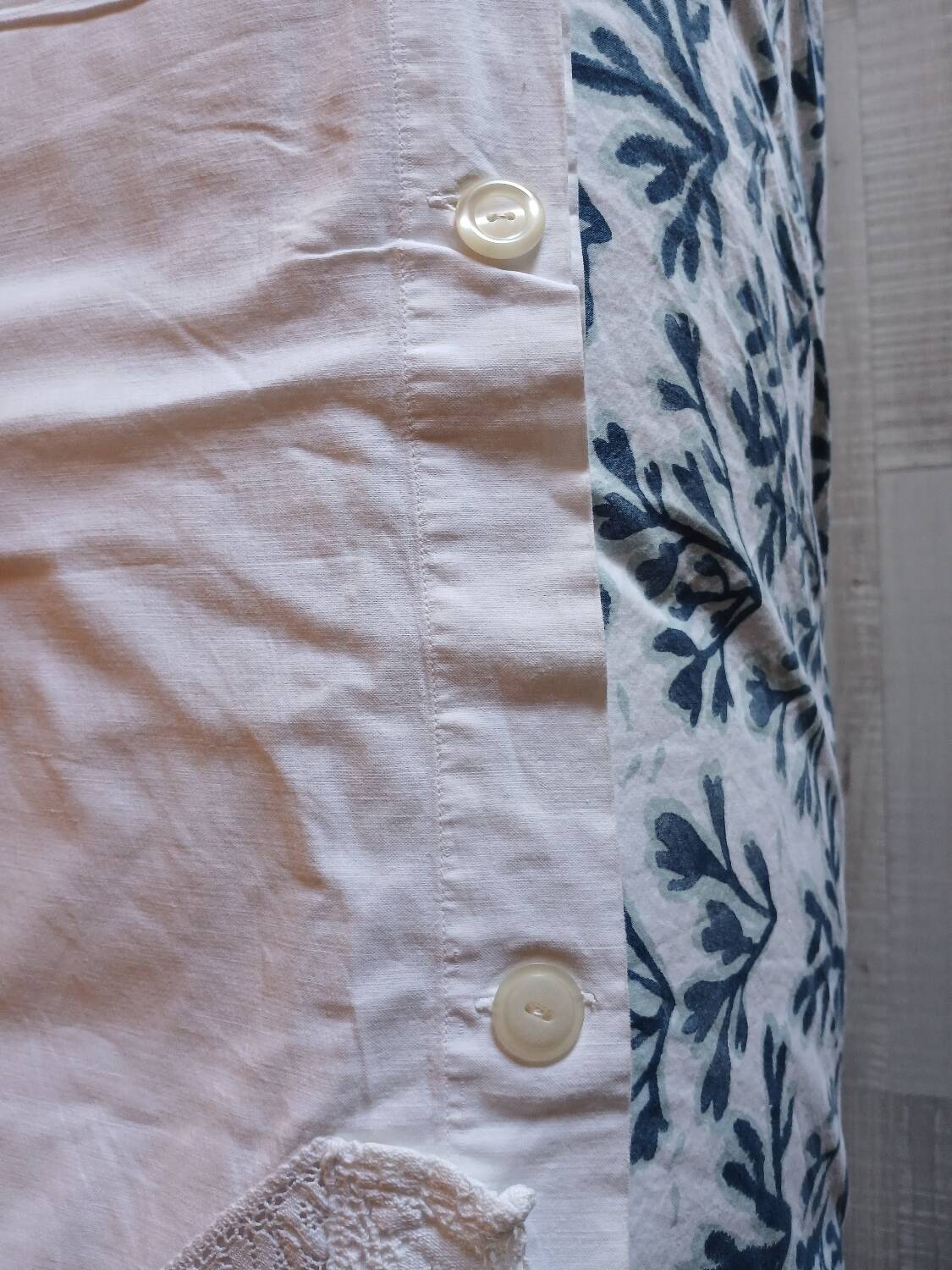 Antique embroidered duvet cover