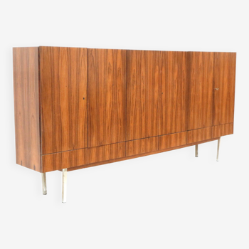 Grand buffet vintage en palissandre à 6 portes des années 1960