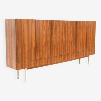 Large vintage rosewood sideboard with 6 doors from the 1960s