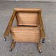Vintage bar side table with wheels, Art Deco walnut, 1960.