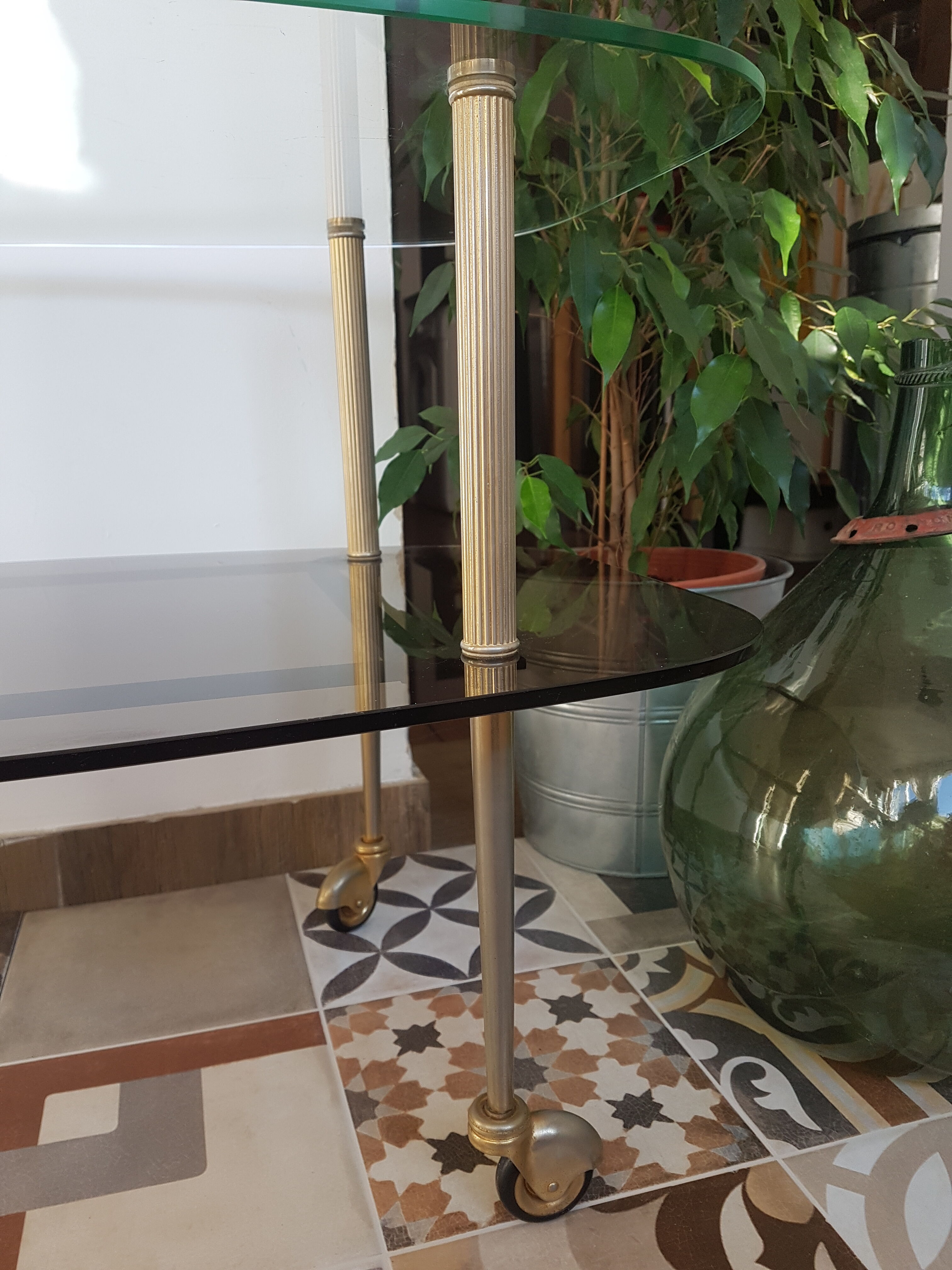 Glass coffee table