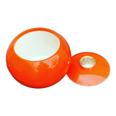 Gifco ice bucket, vintage orange plastic ball and collector made in france 1970