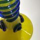 Yellow soliflore twisted with blue glass from the 60s/70s