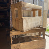 2 wine cases - old wooden 10 bottles