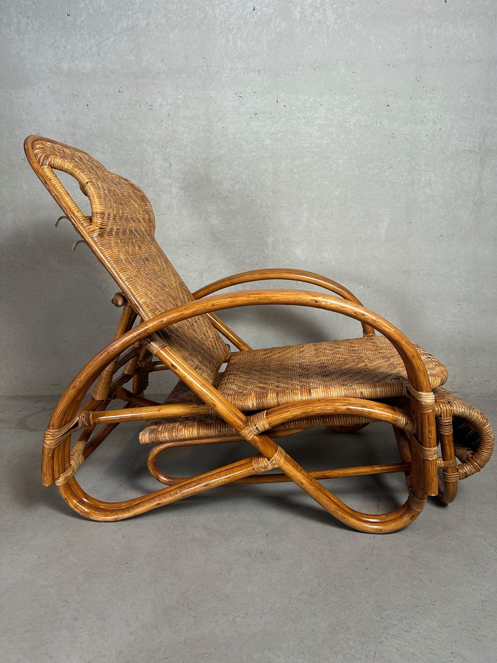 Chaise longue vintage – Rattan