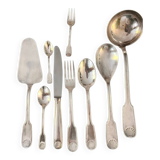 Silver metal cutlery