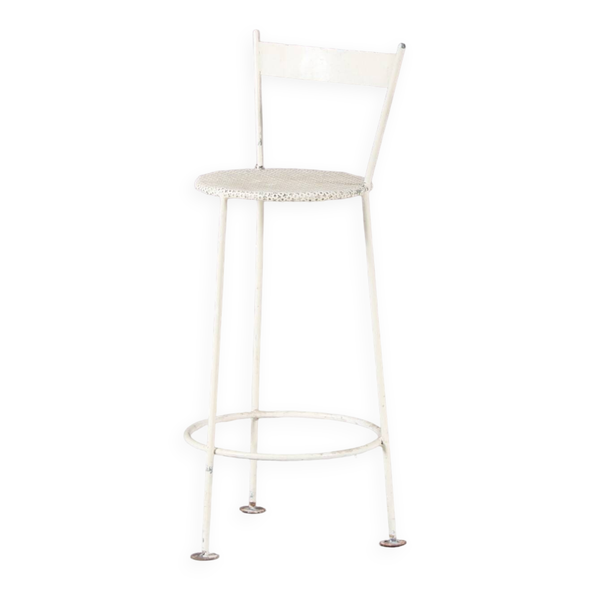 1950s Children stool in perforated metal, France