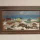 Original Swedish Oil on Panel – “Coastal Village” by Frans Lundberg Vintage