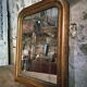 Antique French Louis Philippe mirror, gilded mercury mirror, 19th century.