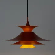 Danish vintage Radius pendant lamp by Erik Balslev, Fog og Morup, 1977