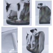 fox terrier porcelaine polychrome numéroté début xxème