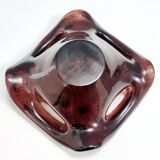 Brown Murano Glass Ashtray / Catchall by Fratelli Toso with Murrines