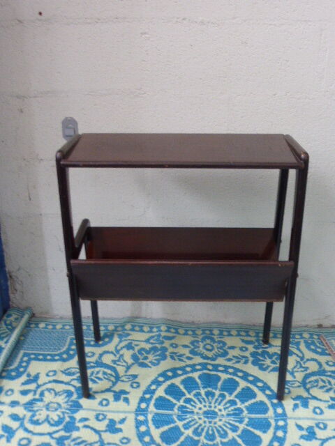 Table is varnished wood magazines