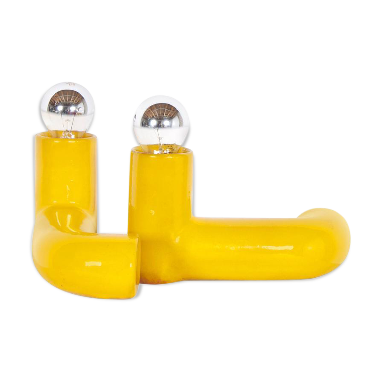 Pair of ceramic lamps