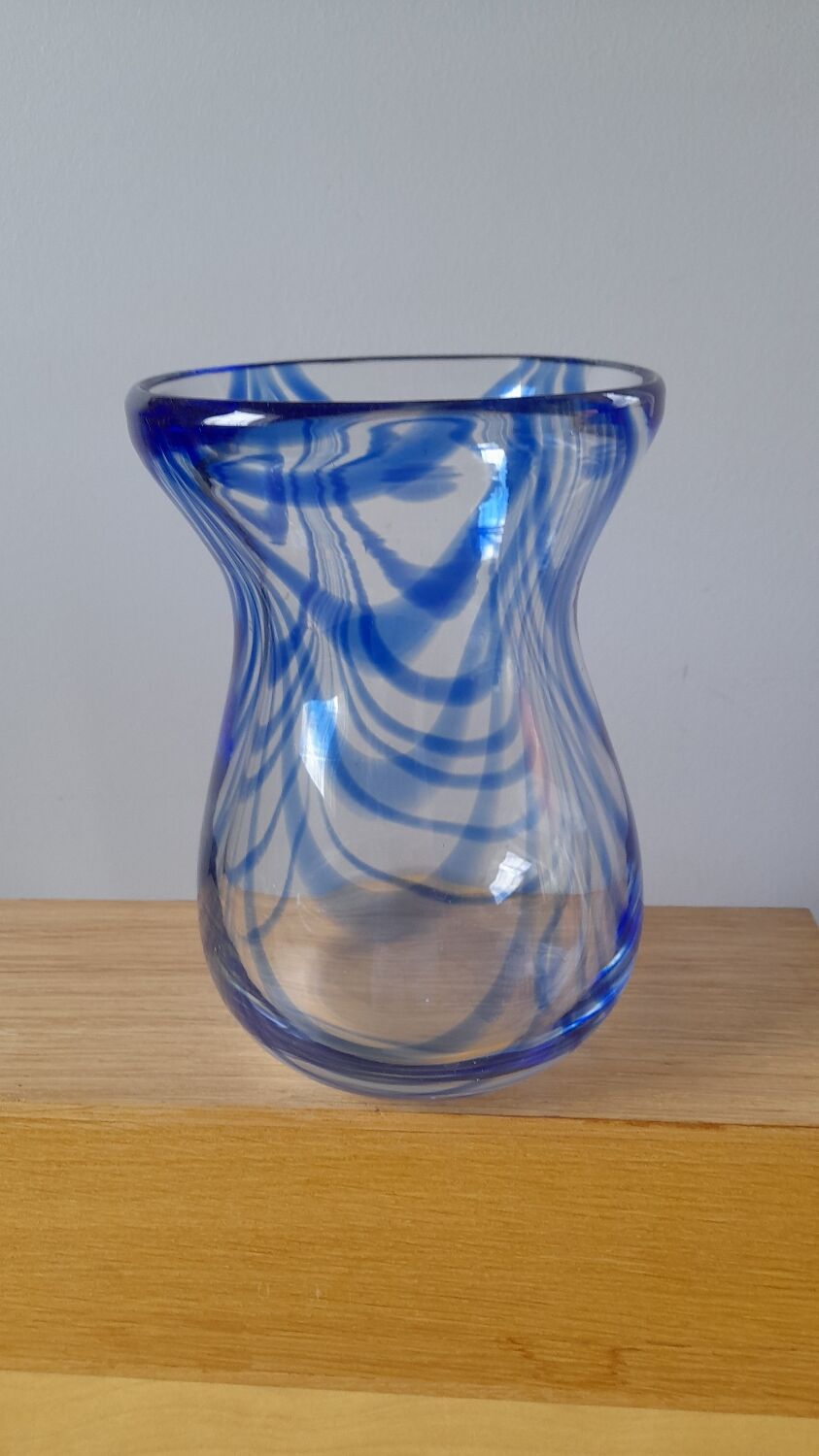 70s crystal vase