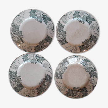 Set of 4 plates in luneville earthenware - murat model