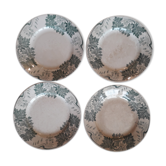 Set of 4 plates in luneville earthenware - murat model