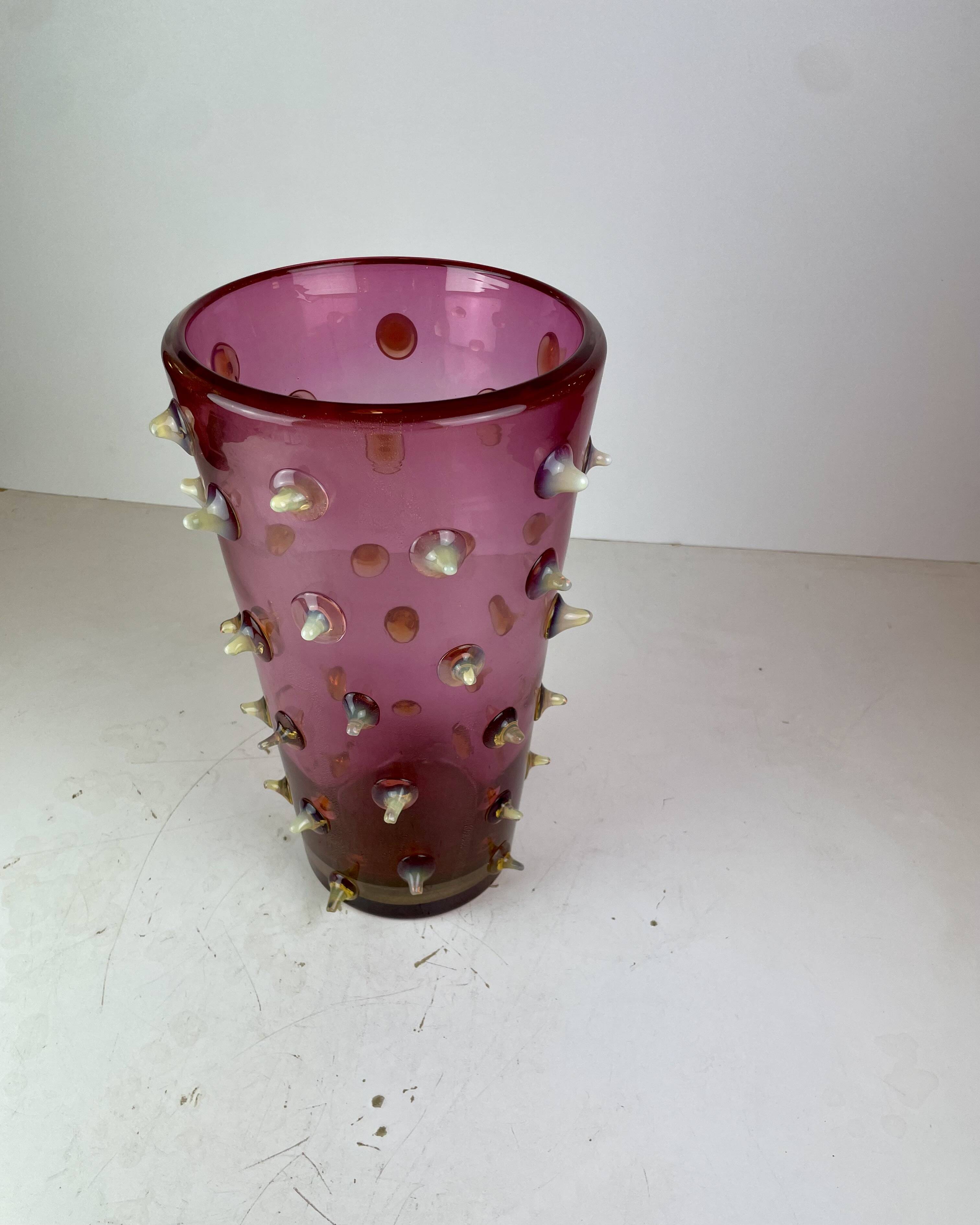 Thorn Spikes Murano Glass Vase by Pino Signoretto, Italy, 1990s