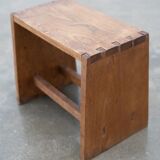 Small modernist oak side table / stool, c.1930
