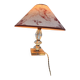 “Vintage” glass bedside lamp and its lampshade