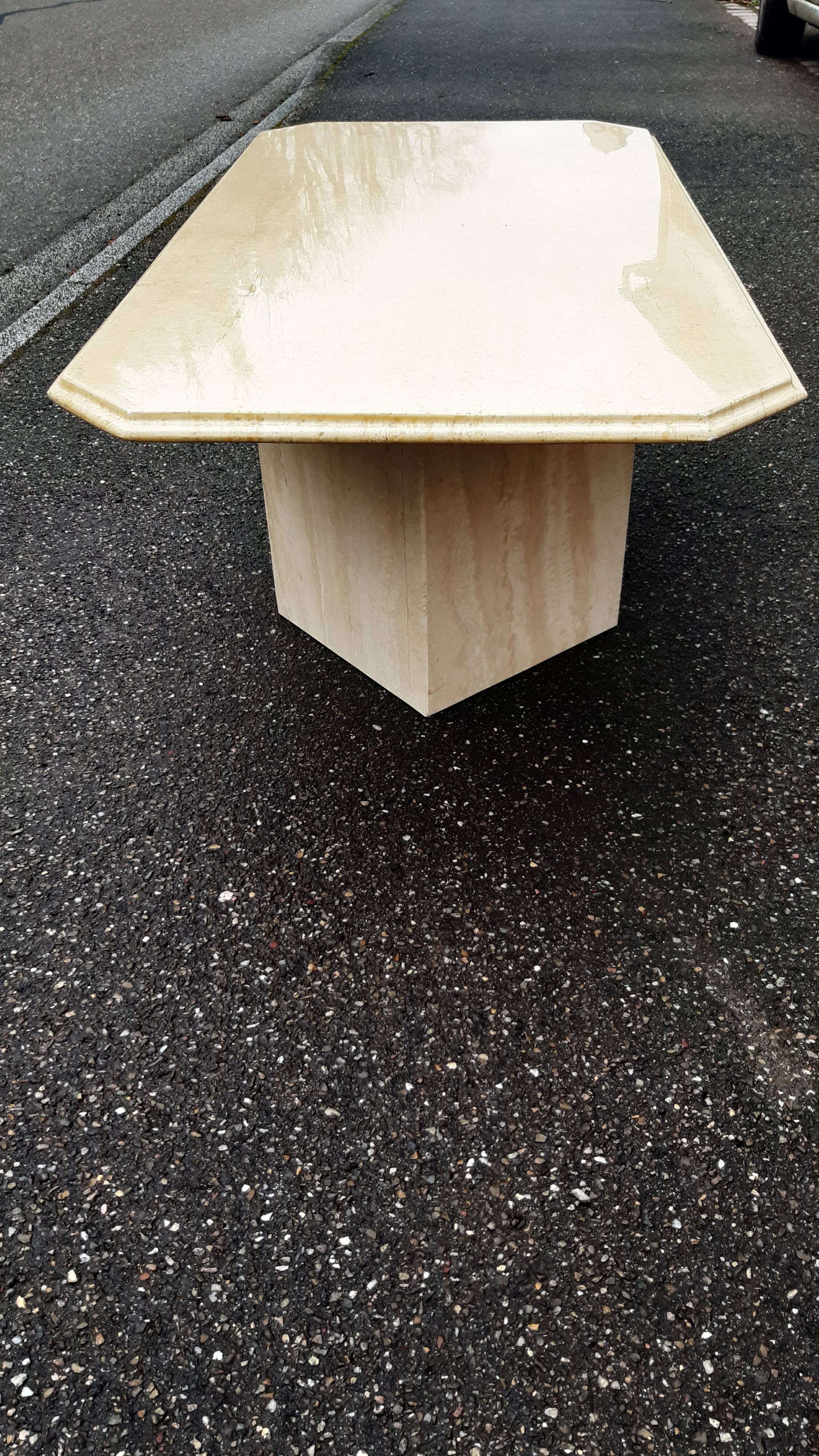 Travertine coffee table 80s
