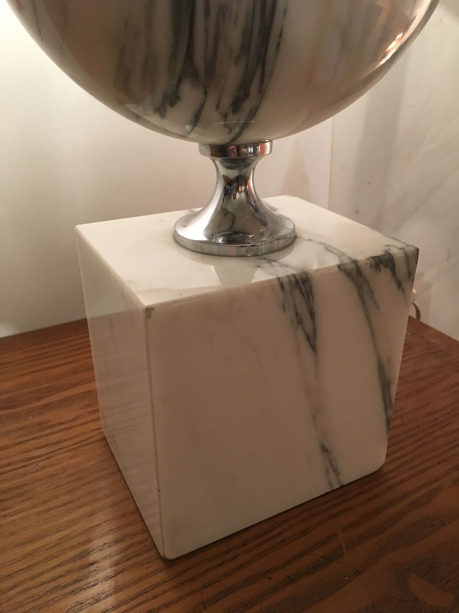 Marble barber lamp from the 70s