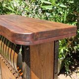 Rustic bar in neo-Gothic wrought iron oak.
