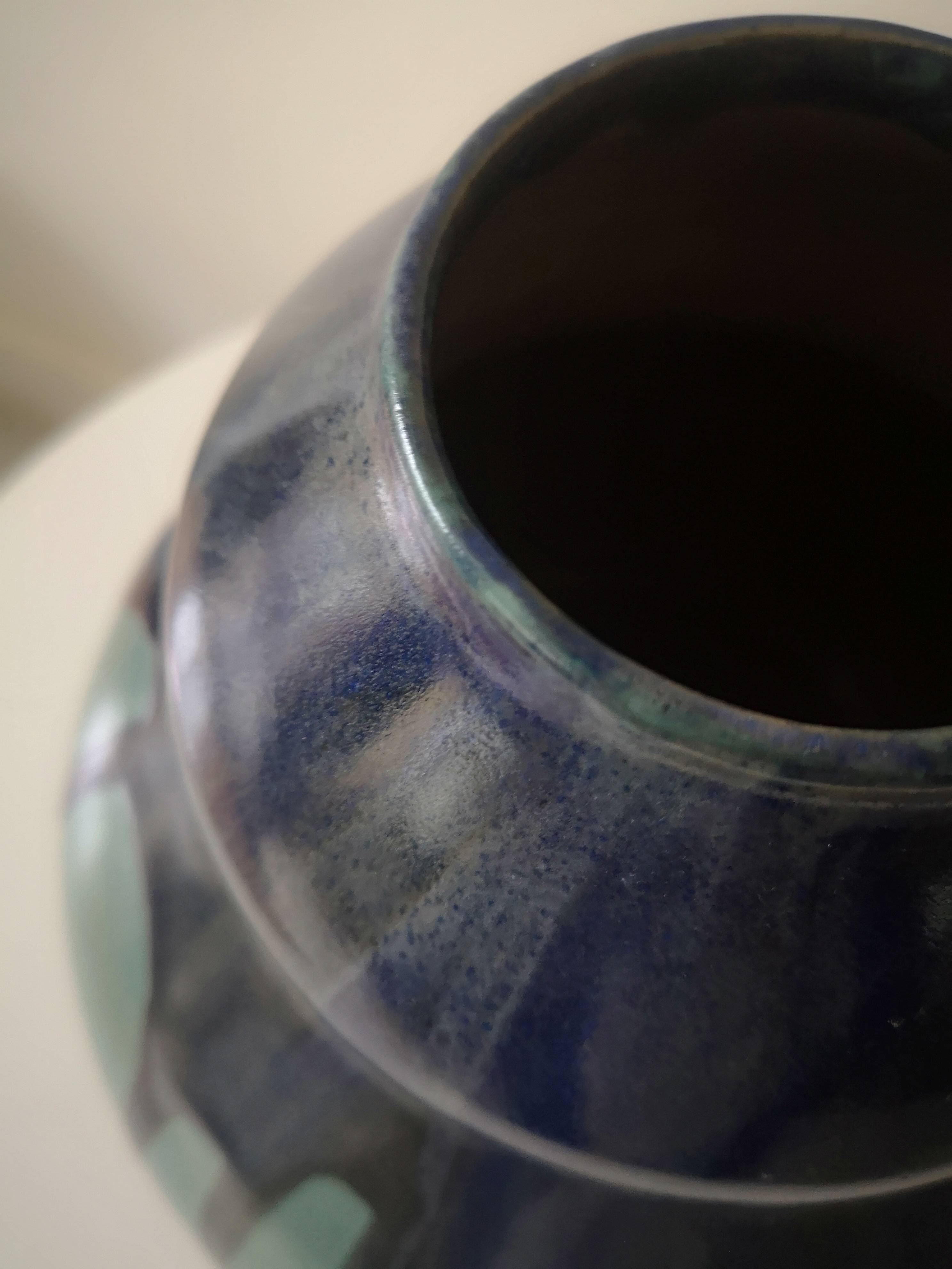 enameled ceramic vase attributed to Léon Pointu (1879-1942)