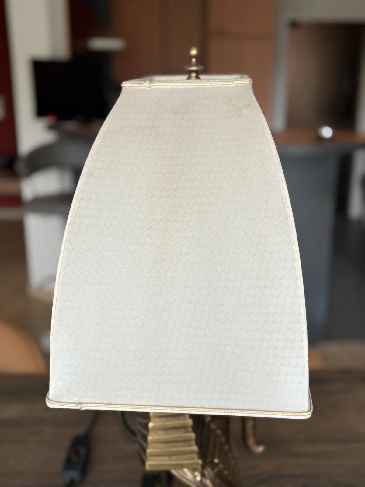 Pharaoh lamp 7 brass marble at Maison Jansen & Deknudt lighting