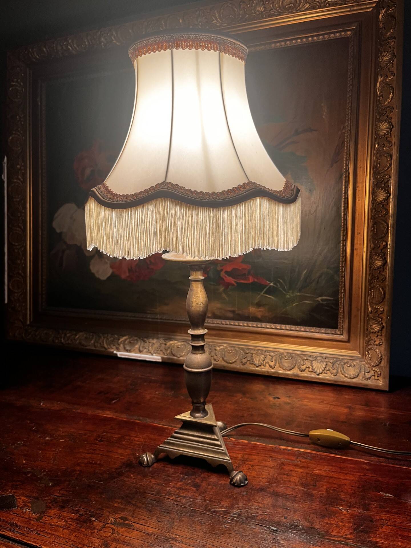 Antique brass lamp