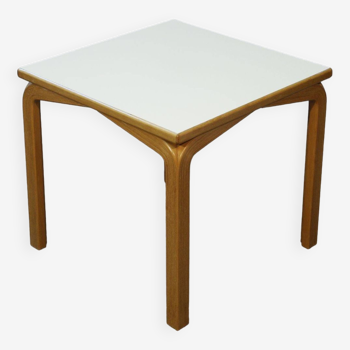 Scandinavian coffee table in thermoformed beech & melamine, 1960s