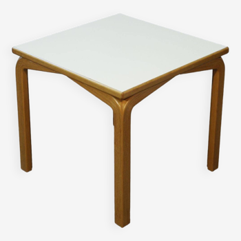 Table basse scandinave en hêtre thermoformé & mélaminé, 1960s