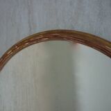 Miroir ovale bois doré ancien