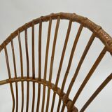 Vintage rattan chair by Dirk van Sliedregt Rohe Noordwolde 1960 in the Netherlands